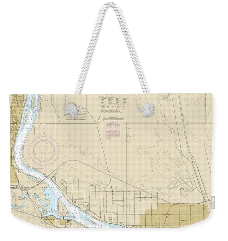 Nautical Chart-18543 Columbia River Pasco-richland - Weekender Tote Bag