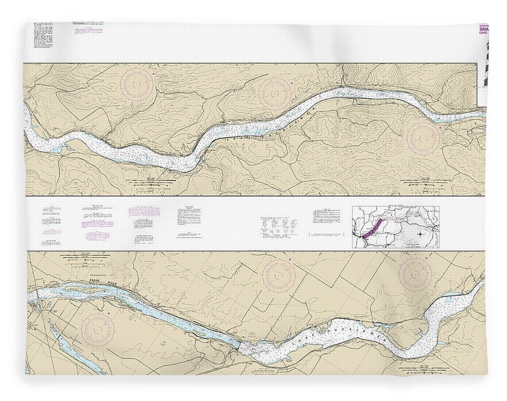 Nautical Chart-18545 Lake Sacajawea - Blanket