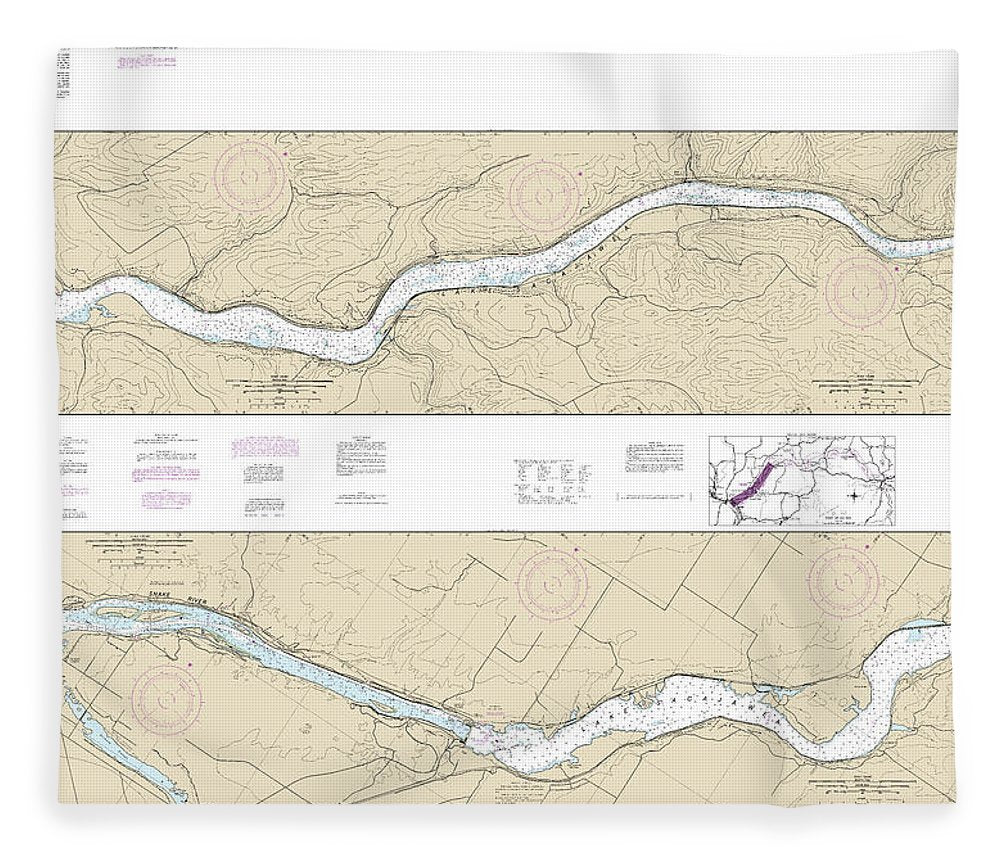 Nautical Chart 18545 Lake Sacajawea Blanket