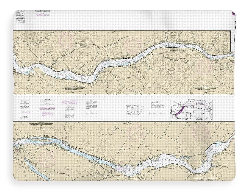 Nautical Chart-18545 Lake Sacajawea - Blanket