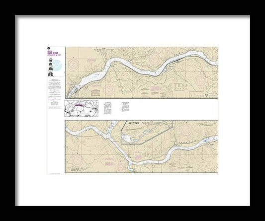 Nautical Chart-18546 Snake River-lake Herbert G West - Framed Print