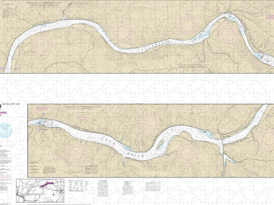 Nautical Chart 18547 Snake River Lake Bryon Puzzle