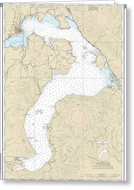 Nautical Chart-18554 Lake Pend Oreille - Greeting Card