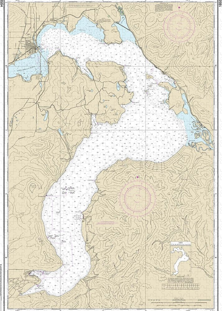 Nautical Chart-18554 Lake Pend Oreille - Puzzle