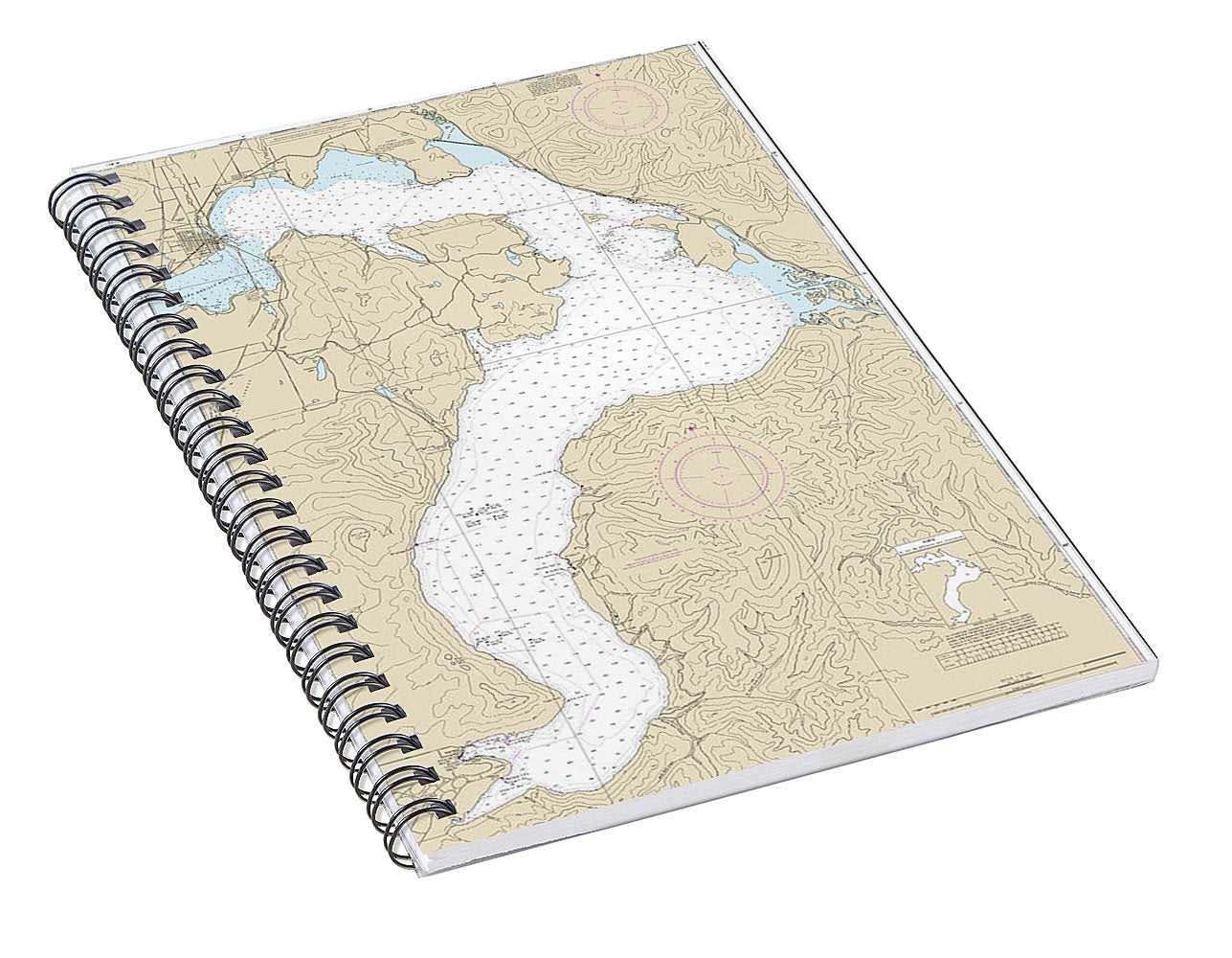 Nautical Chart-18554 Lake Pend Oreille - Spiral Notebook