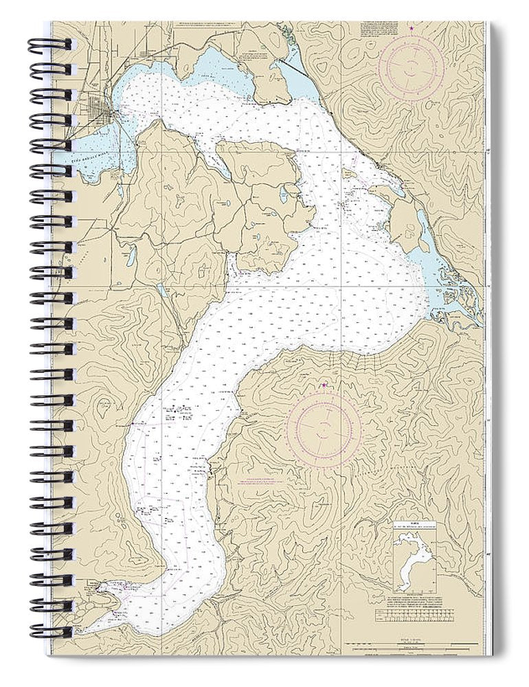 Nautical Chart 18554 Lake Pend Oreille Spiral Notebook