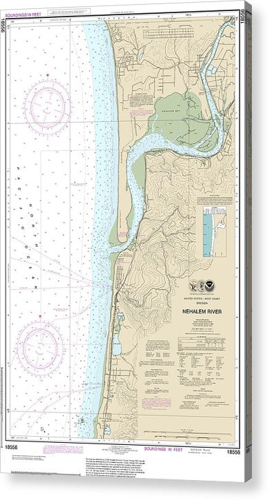 Nautical Chart-18556 Nehalem River  Acrylic Print