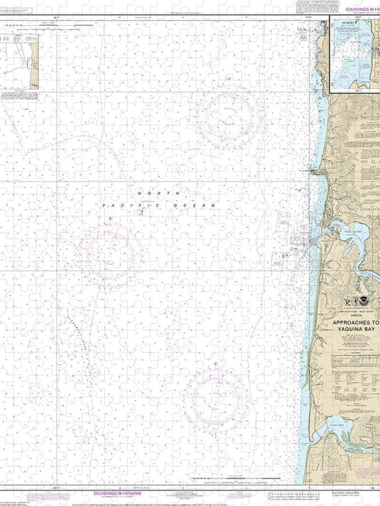 Nautical Chart 18561 Approaches Yaquina Bay, Depoe Bay Puzzle