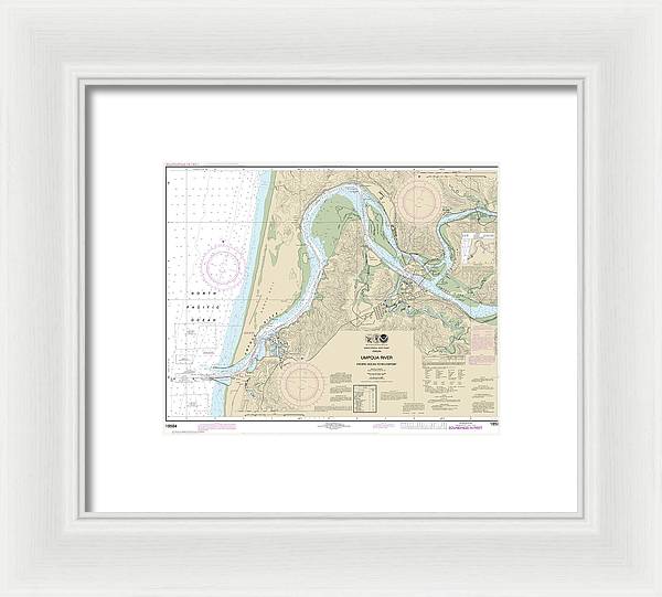 Nautical Chart-18584 Umpqua River Pacific Ocean-reedsport - Framed Print