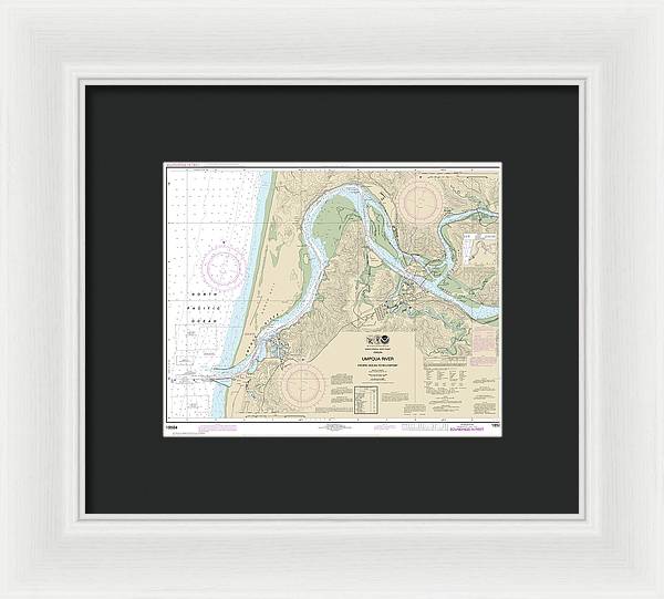 Nautical Chart-18584 Umpqua River Pacific Ocean-reedsport - Framed Print