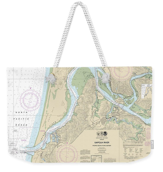 Nautical Chart-18584 Umpqua River Pacific Ocean-reedsport - Weekender Tote Bag