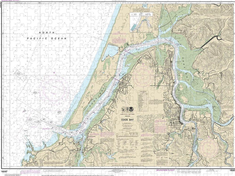 Nautical Chart 18587 Coos Bay Puzzle