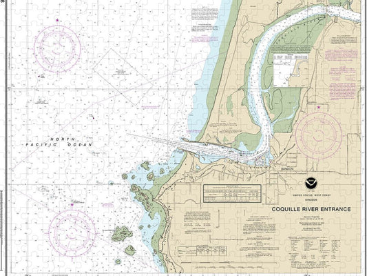 Nautical Chart 18588 Coquille River Entrance Puzzle