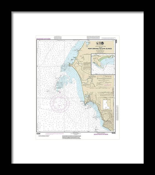 Nautical Chart-18589 Port Orford-cape Blanco, Port Orford - Framed Print