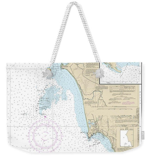 Nautical Chart-18589 Port Orford-cape Blanco, Port Orford - Weekender Tote Bag