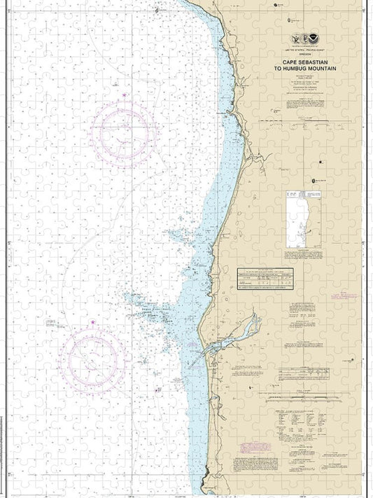 Nautical Chart 18601 Cape Sebastian Humbug Mountain Puzzle