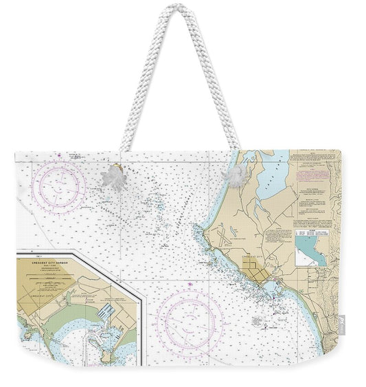 Nautical Chart-18603 St George Reef-crescent City Harbor, Crescent City Harbor - Weekender Tote Bag