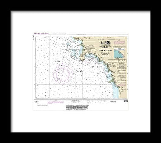 Nautical Chart-18605 Trinidad Harbor - Framed Print