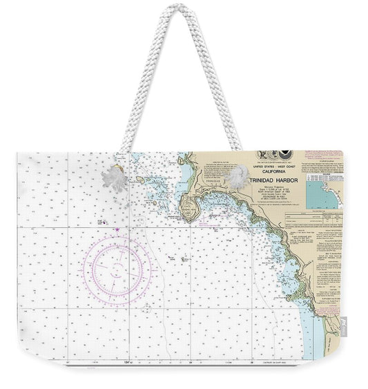 Nautical Chart-18605 Trinidad Harbor - Weekender Tote Bag