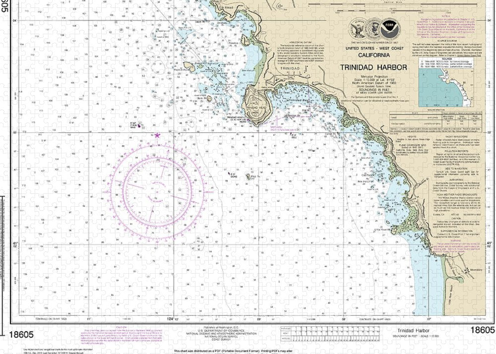 Nautical Chart-18605 Trinidad Harbor - Puzzle