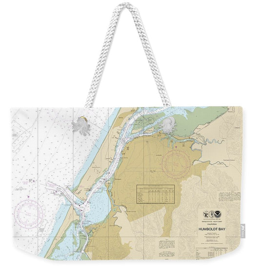 Nautical Chart-18622 Humboldt Bay - Weekender Tote Bag