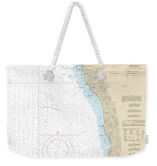 Nautical Chart-18623 Cape Mendocino-vicinity - Weekender Tote Bag
