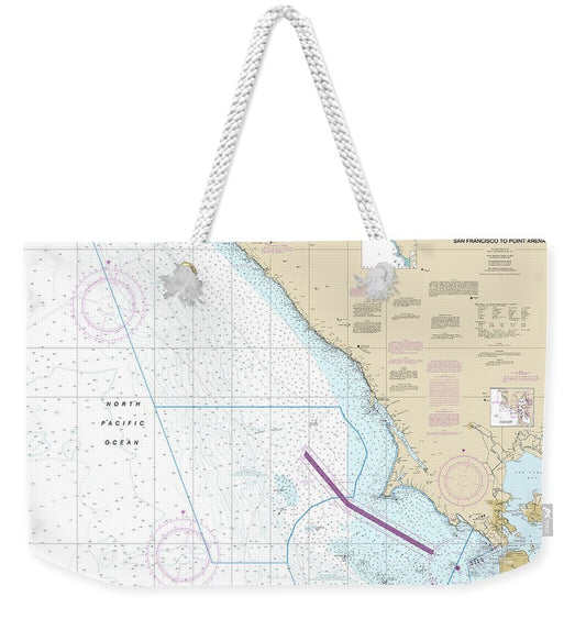 Nautical Chart-18640 San Francisco-point Arena - Weekender Tote Bag