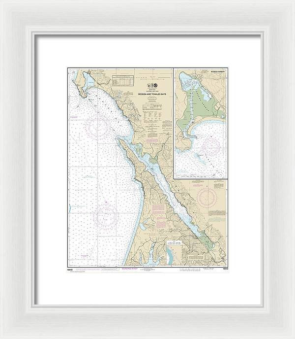 Nautical Chart-18643 Bodega-tomales Bays, Bodega Harbor - Framed Print