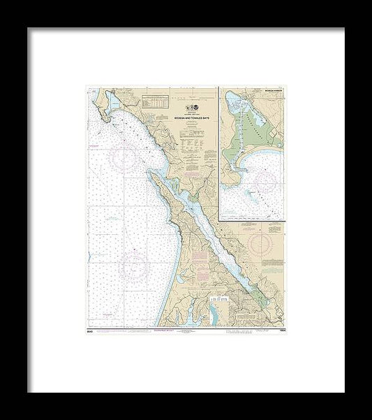 A beuatiful Framed Print of the Nautical Chart-18643 Bodega-Tomales Bays, Bodega Harbor by SeaKoast