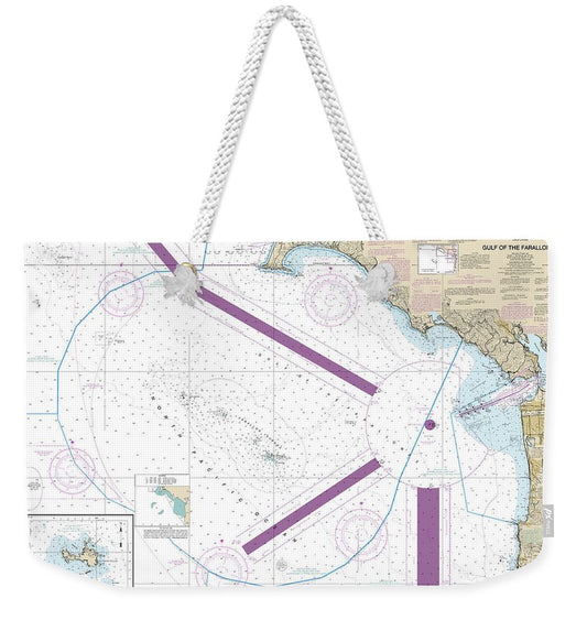 Nautical Chart-18645 Gulf-the Farallones, Southeast Farallon - Weekender Tote Bag