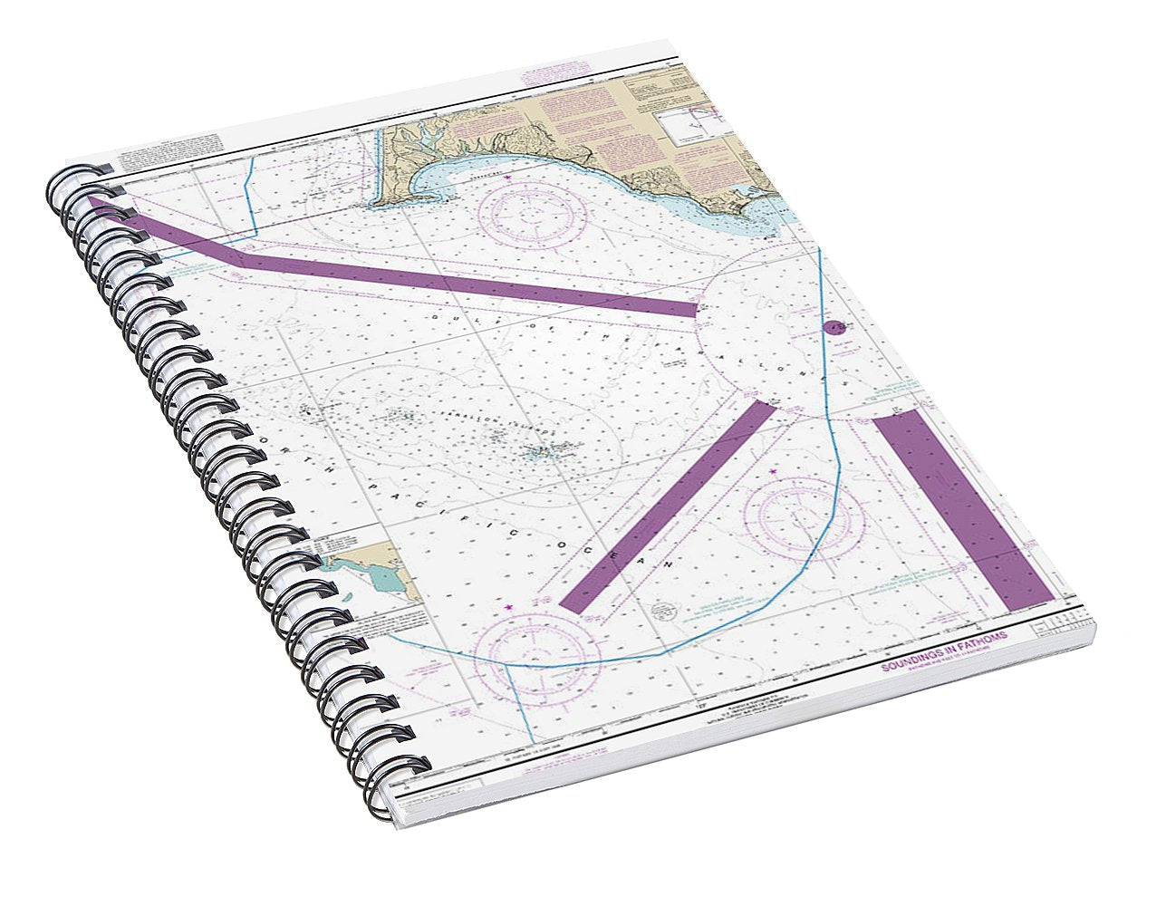 Nautical Chart-18645 Gulf-the Farallones, Southeast Farallon - Spiral Notebook