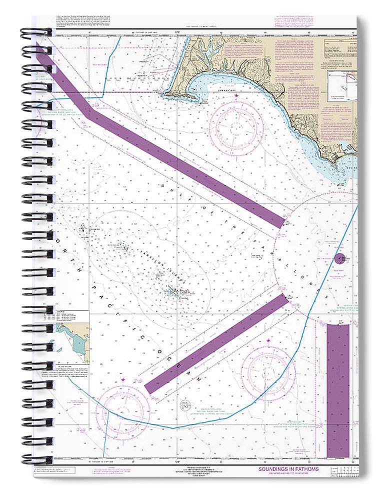 Nautical Chart 18645 Gulf The Farallones, Southeast Farallon Spiral Notebook