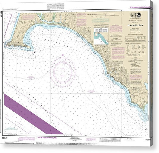 Nautical Chart-18647 Drakes Bay  Acrylic Print