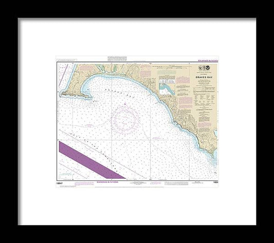 A beuatiful Framed Print of the Nautical Chart-18647 Drakes Bay by SeaKoast
