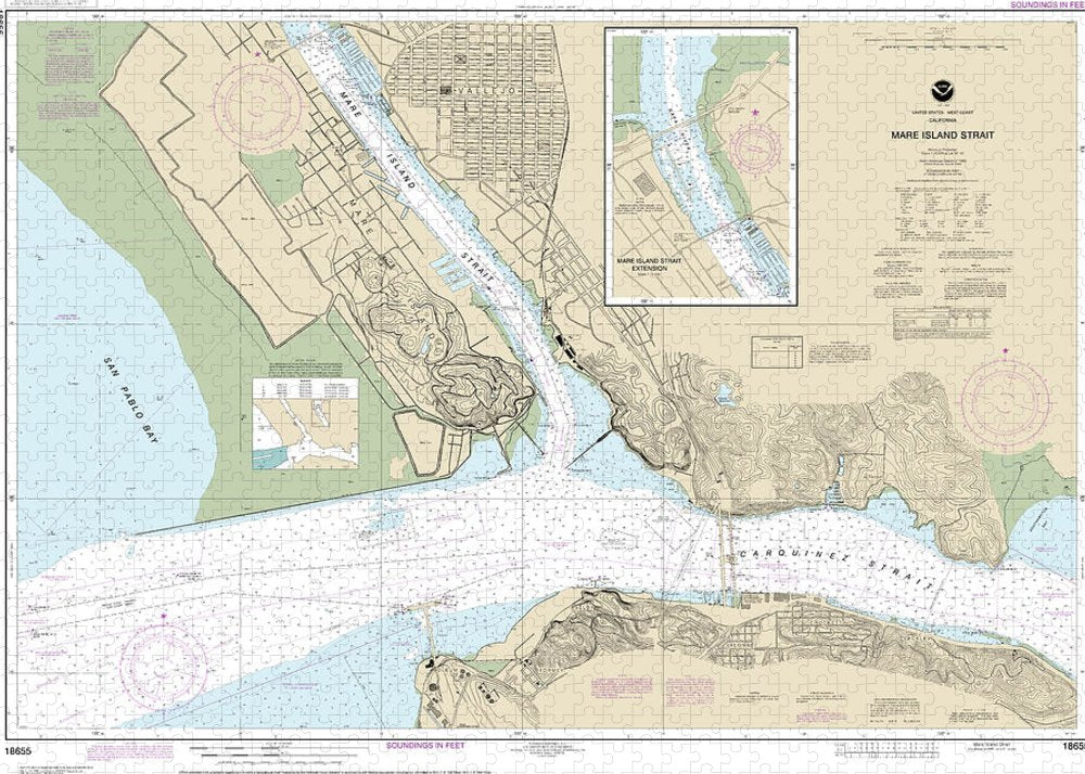 Nautical Chart-18655 Mare Island Strait - Puzzle