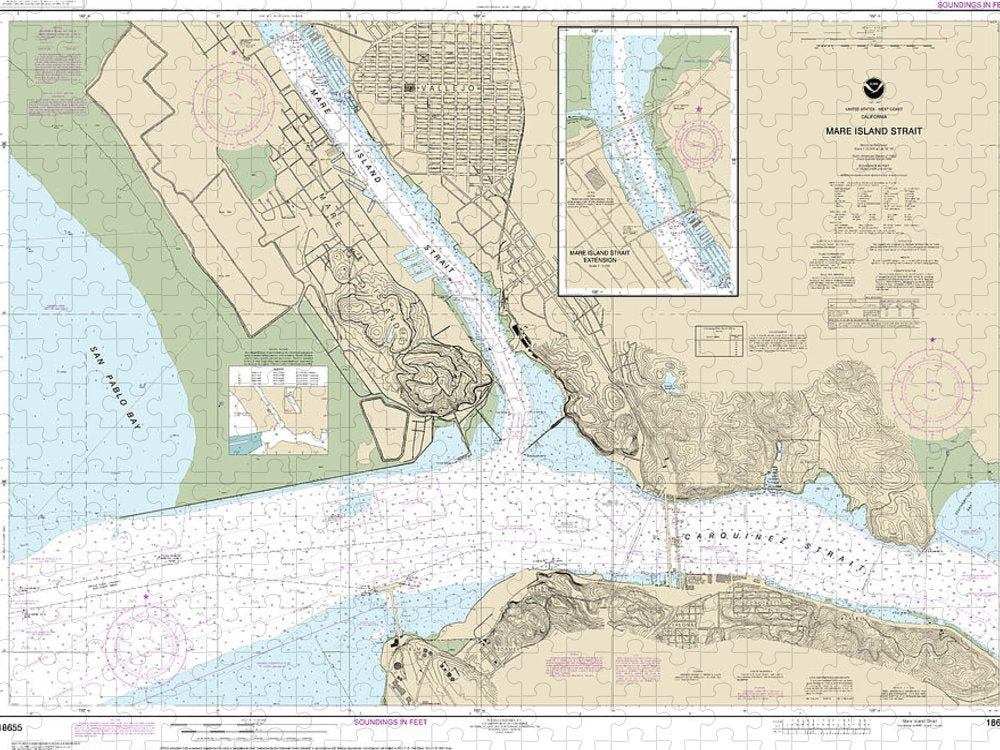 Nautical Chart 18655 Mare Island Strait Puzzle