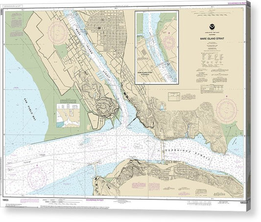 Nautical Chart-18655 Mare Island Strait  Acrylic Print