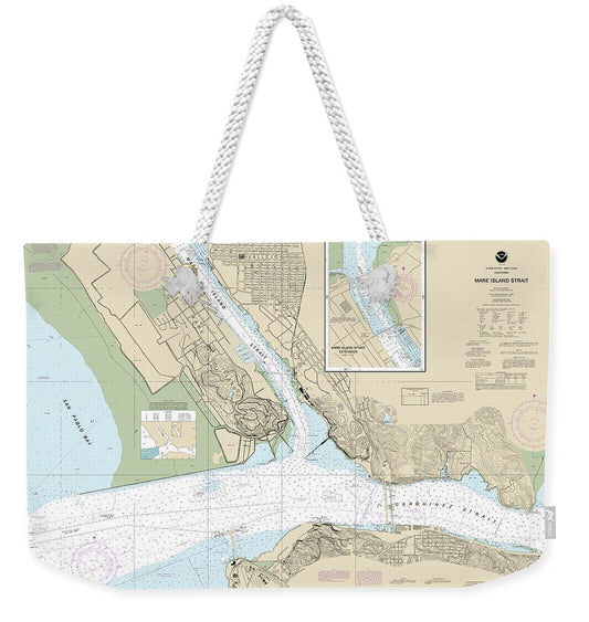 Nautical Chart-18655 Mare Island Strait - Weekender Tote Bag