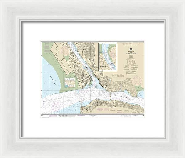 Nautical Chart-18655 Mare Island Strait - Framed Print