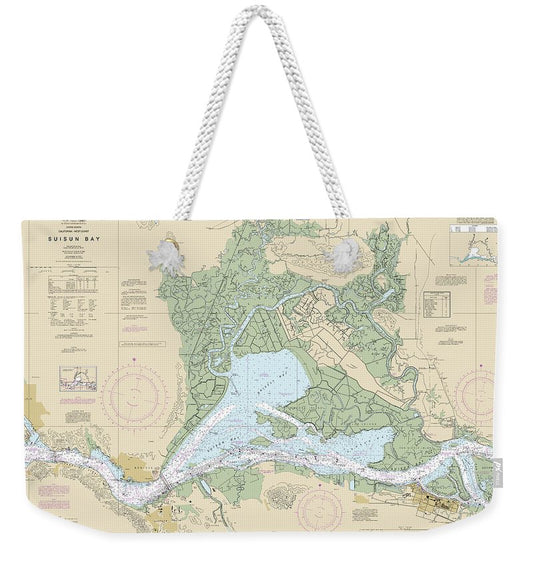 Nautical Chart-18656 Suisun Bay - Weekender Tote Bag