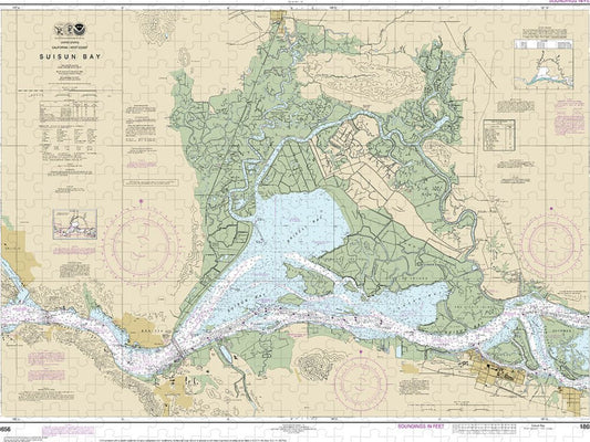 Nautical Chart 18656 Suisun Bay Puzzle