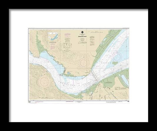 Nautical Chart-18657 Carquinez Strait - Framed Print