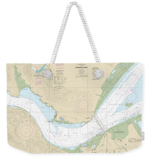 Nautical Chart-18657 Carquinez Strait - Weekender Tote Bag