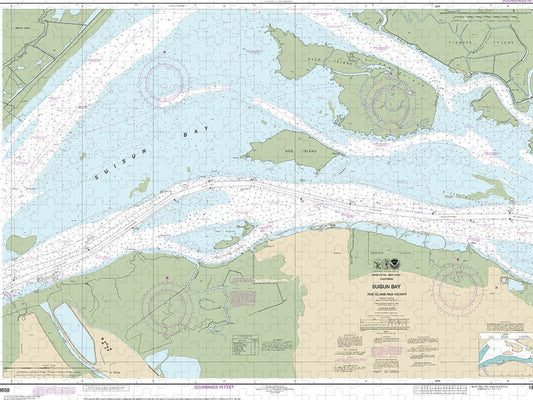 Nautical Chart 18658 Suisun Bay Roe Island Vicinity Puzzle