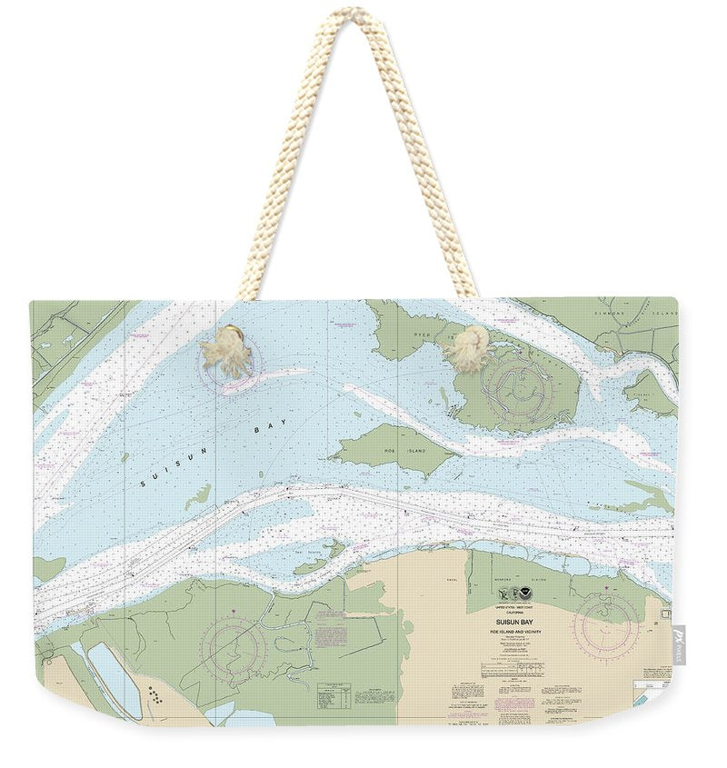 Nautical Chart-18658 Suisun Bay-roe Island-vicinity - Weekender Tote Bag