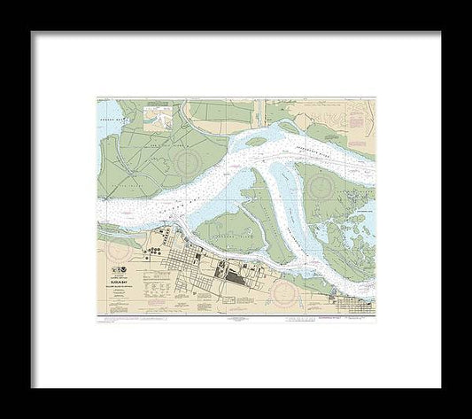 Nautical Chart-18659 Suisun Bay-mallard Island-antioch - Framed Print