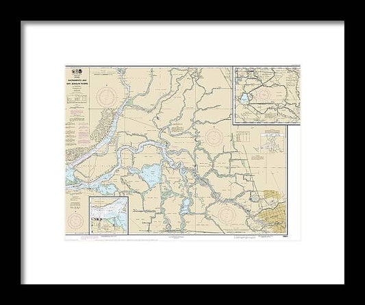 A beuatiful Framed Print of the Nautical Chart-18661 Sacramento-San Joaquin Rivers Old River, Middle River-San Joaquin River Extension, Sherman Island by SeaKoast