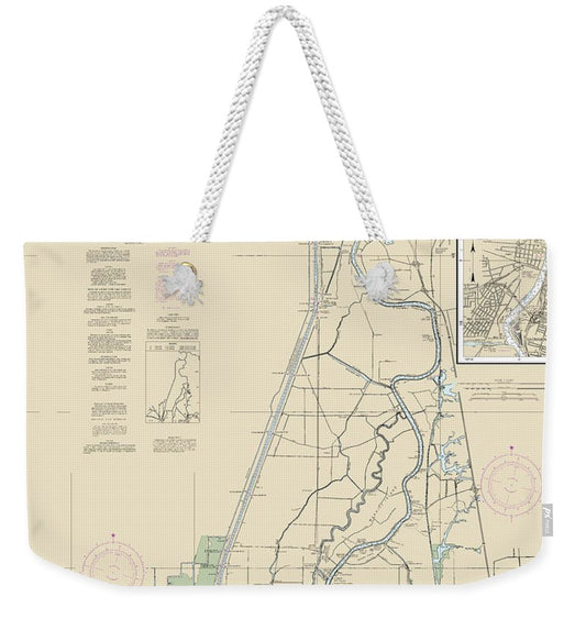 Nautical Chart-18662 Sacramento River Andrus Island-sacramento - Weekender Tote Bag