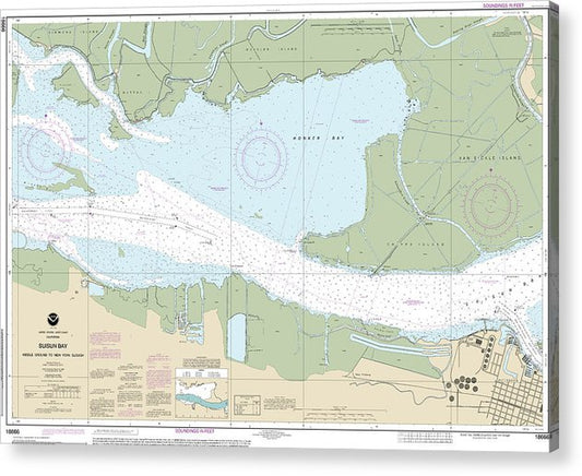 Nautical Chart-18666 Suisun Bay Middle Ground-New York Slough  Acrylic Print