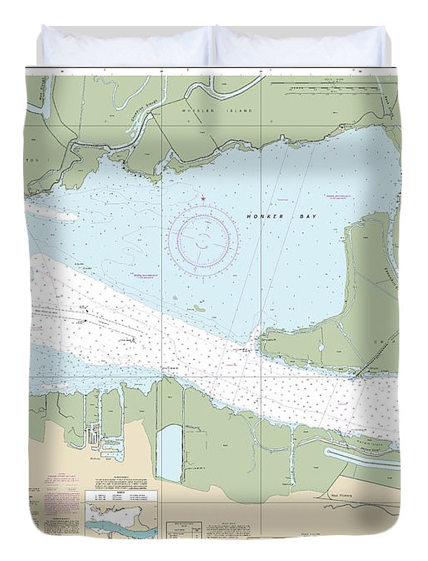 Nautical Chart-18666 Suisun Bay Middle Ground-new York Slough - Duvet Cover